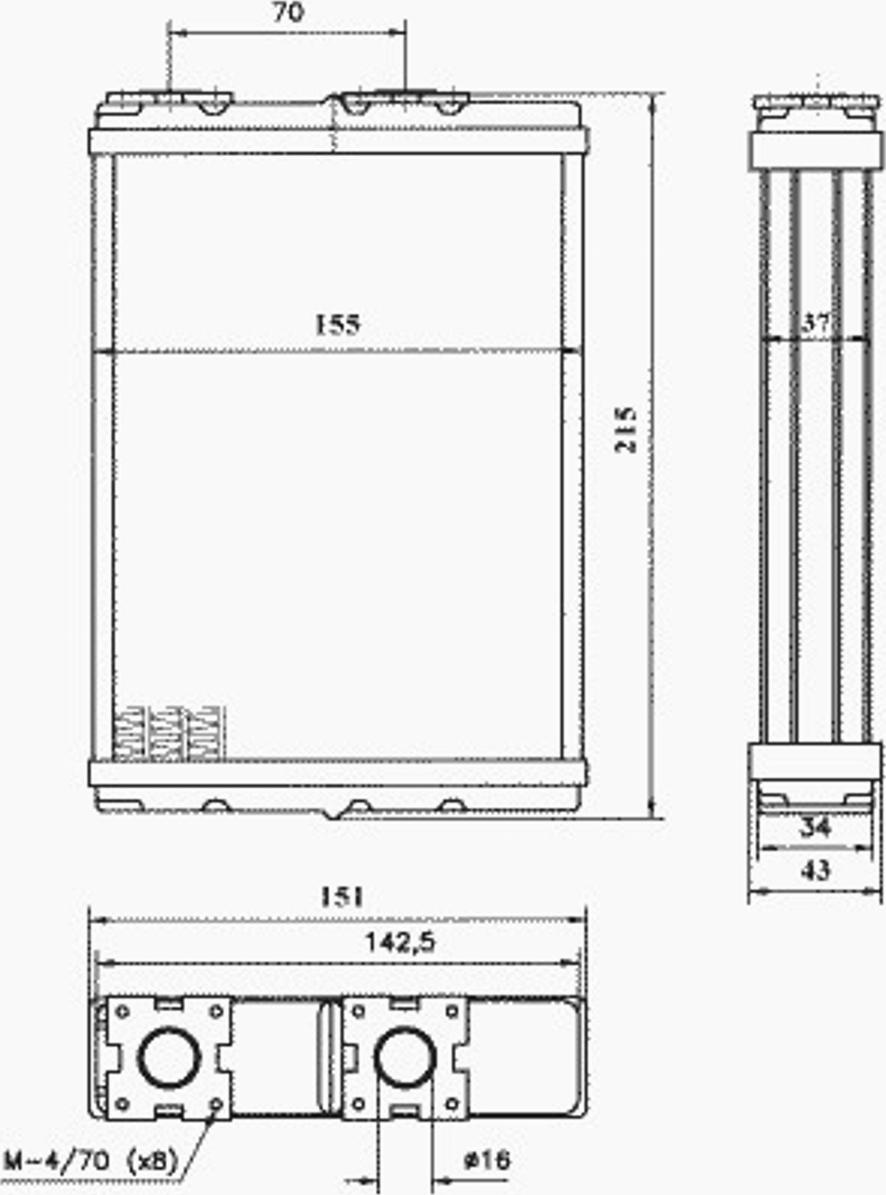 NRF 52102 - Scambiatore calore, Riscaldamento abitacolo autozon.pro