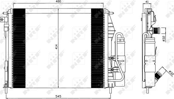 NRF 35547 - Condensatore, Climatizzatore autozon.pro