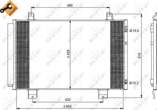 NRF 350092 - Condensatore, Climatizzatore autozon.pro