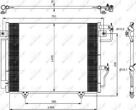 NRF 350049 - Condensatore, Climatizzatore autozon.pro