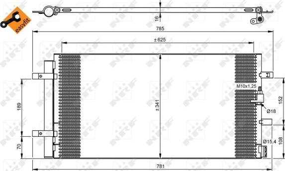 NRF 350046 - Condensatore, Climatizzatore autozon.pro