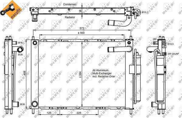 NRF 350055 - Condensatore, Climatizzatore autozon.pro