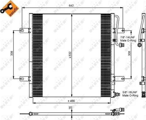 NRF 350084 - Condensatore, Climatizzatore autozon.pro