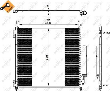 NRF 350336 - Condensatore, Climatizzatore autozon.pro