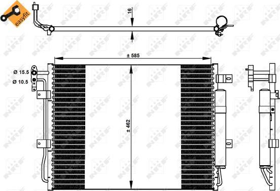 NRF 350330 - Condensatore, Climatizzatore autozon.pro