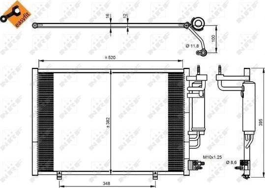 NRF 350205 - Condensatore, Climatizzatore autozon.pro