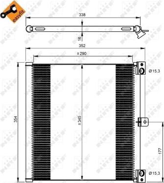 NRF 350203 - Condensatore, Climatizzatore autozon.pro