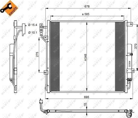 NRF 350220 - Condensatore, Climatizzatore autozon.pro