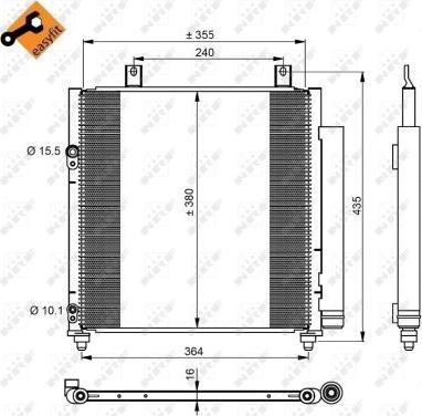 NRF 350221 - Condensatore, Climatizzatore autozon.pro