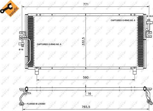 NRF 35195 - Condensatore, Climatizzatore autozon.pro