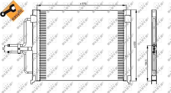 NRF 35162 - Condensatore, Climatizzatore autozon.pro