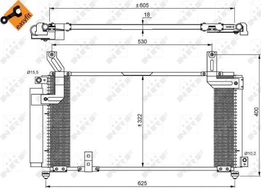 NRF 35847 - Condensatore, Climatizzatore autozon.pro