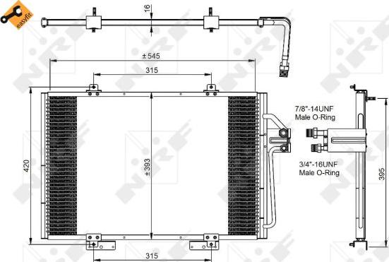 NRF 35815 - Condensatore, Climatizzatore autozon.pro