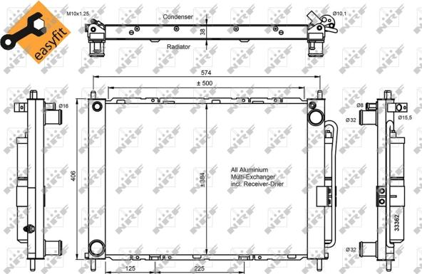 NRF 35886 - Condensatore, Climatizzatore autozon.pro