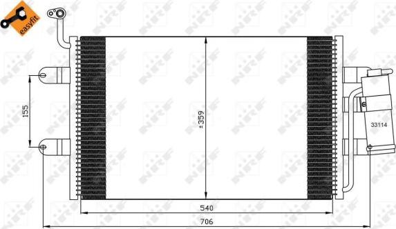 NRF 35338 - Condensatore, Climatizzatore autozon.pro