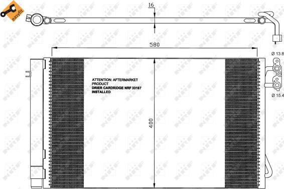 NRF 35743 - Condensatore, Climatizzatore autozon.pro