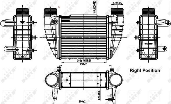 NRF 30252 - Intercooler autozon.pro