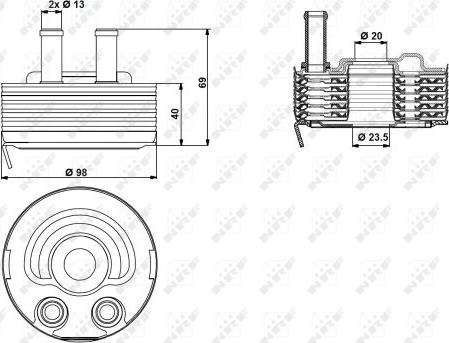 NRF 31184 - Radiatore olio, Olio motore autozon.pro