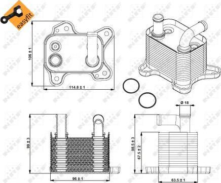 NRF 31342 - Radiatore olio, Cambio automatico autozon.pro