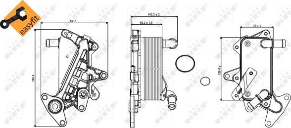 NRF 31357 - Radiatore olio, Cambio automatico autozon.pro