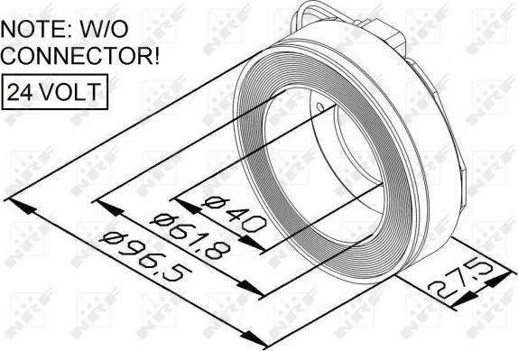 NRF 38448 - Bobina, Compressore- Innesto elettromagnetico autozon.pro