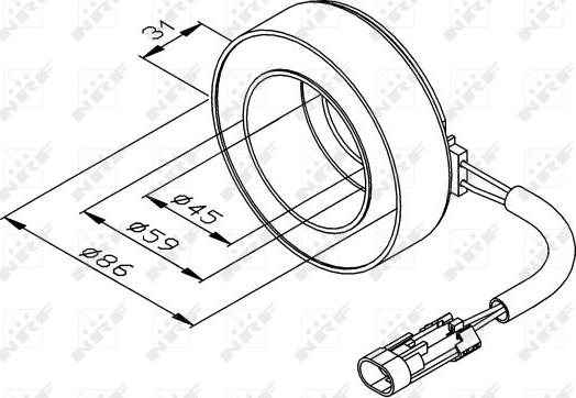 NRF 38475 - Bobina, Compressore- Innesto elettromagnetico autozon.pro