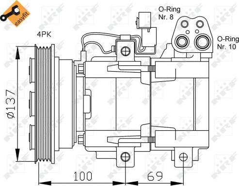 NRF  32444 - Compressore, Climatizzatore autozon.pro