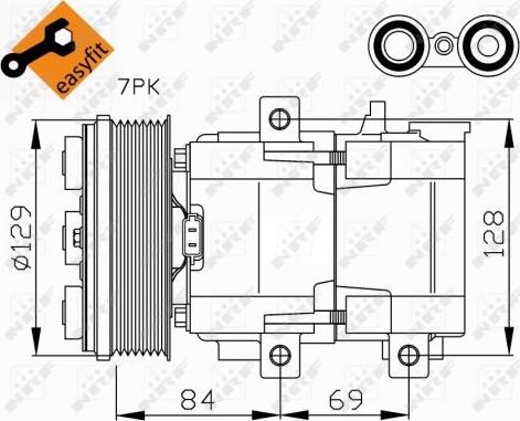 NRF 32447 - Compressore, Climatizzatore autozon.pro