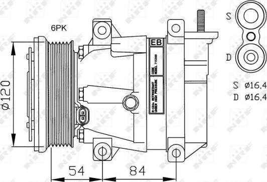 NRF 32484G - Compressore, Climatizzatore autozon.pro