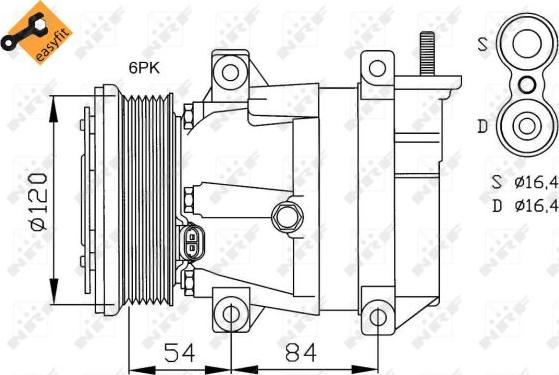 NRF 32484 - Compressore, Climatizzatore autozon.pro