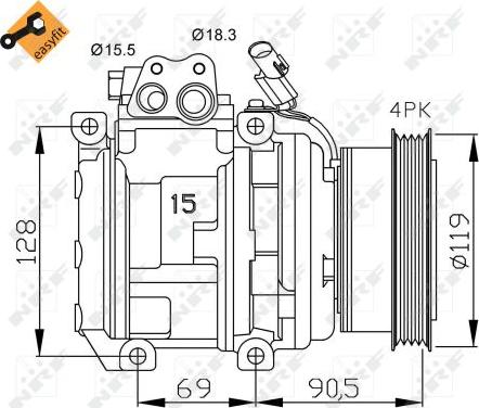 NRF 32438 - Compressore, Climatizzatore autozon.pro