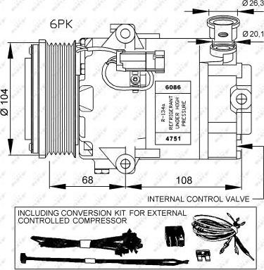 NRF 32428G - Compressore, Climatizzatore autozon.pro