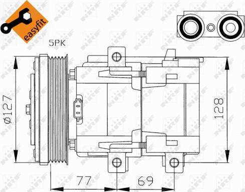 NRF 32061G - Compressore, Climatizzatore autozon.pro