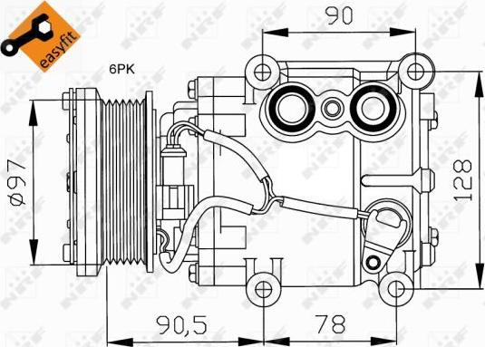 NRF 32199 - Compressore, Climatizzatore autozon.pro