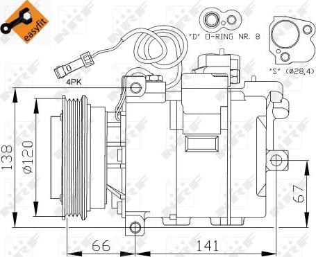 NRF 32104 - Compressore, Climatizzatore autozon.pro