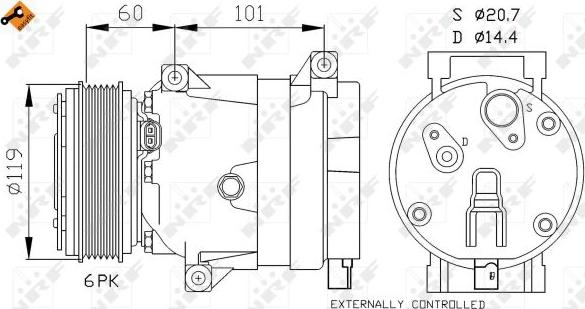 NRF 32101 - Compressore, Climatizzatore autozon.pro