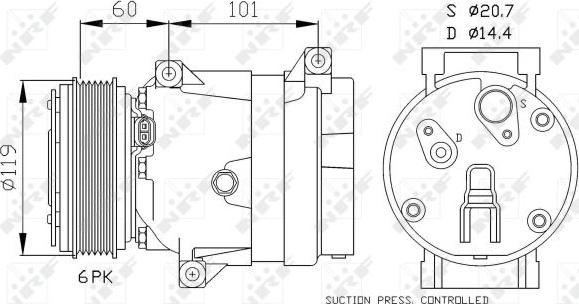 NRF 32102 - Compressore, Climatizzatore autozon.pro