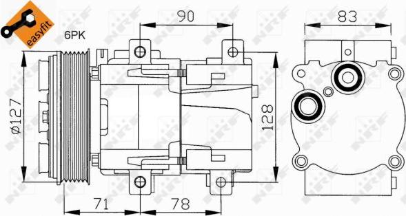 NRF 32107 - Compressore, Climatizzatore autozon.pro