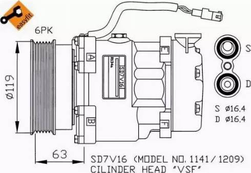 NRF 32186G - Compressore, Climatizzatore autozon.pro