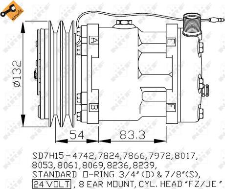 NRF 32769 - Compressore, Climatizzatore autozon.pro