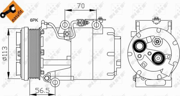 NRF 32722 - Compressore, Climatizzatore autozon.pro