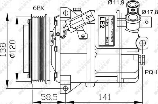 NRF 32774G - Compressore, Climatizzatore autozon.pro