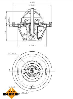 NRF 725064 - Termostato, Refrigerante autozon.pro