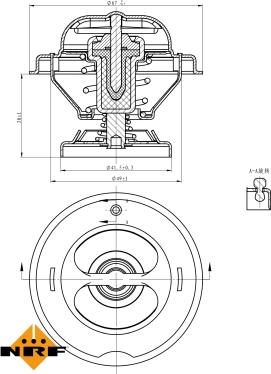 NRF 725068 - Termostato, Refrigerante autozon.pro