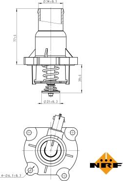 NRF 725033 - Termostato, Refrigerante autozon.pro