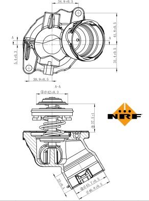 NRF 725032 - Termostato, Refrigerante autozon.pro