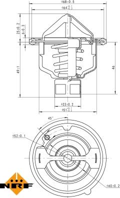 NRF 725142 - Termostato, Refrigerante autozon.pro