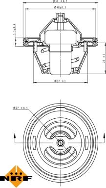 NRF 725154 - Termostato, Refrigerante autozon.pro