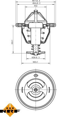 NRF 725131 - Termostato, Refrigerante autozon.pro