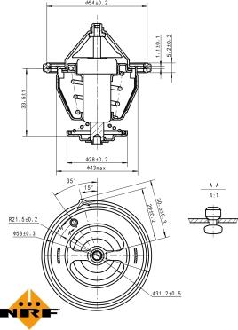 NRF 725132 - Termostato, Refrigerante autozon.pro